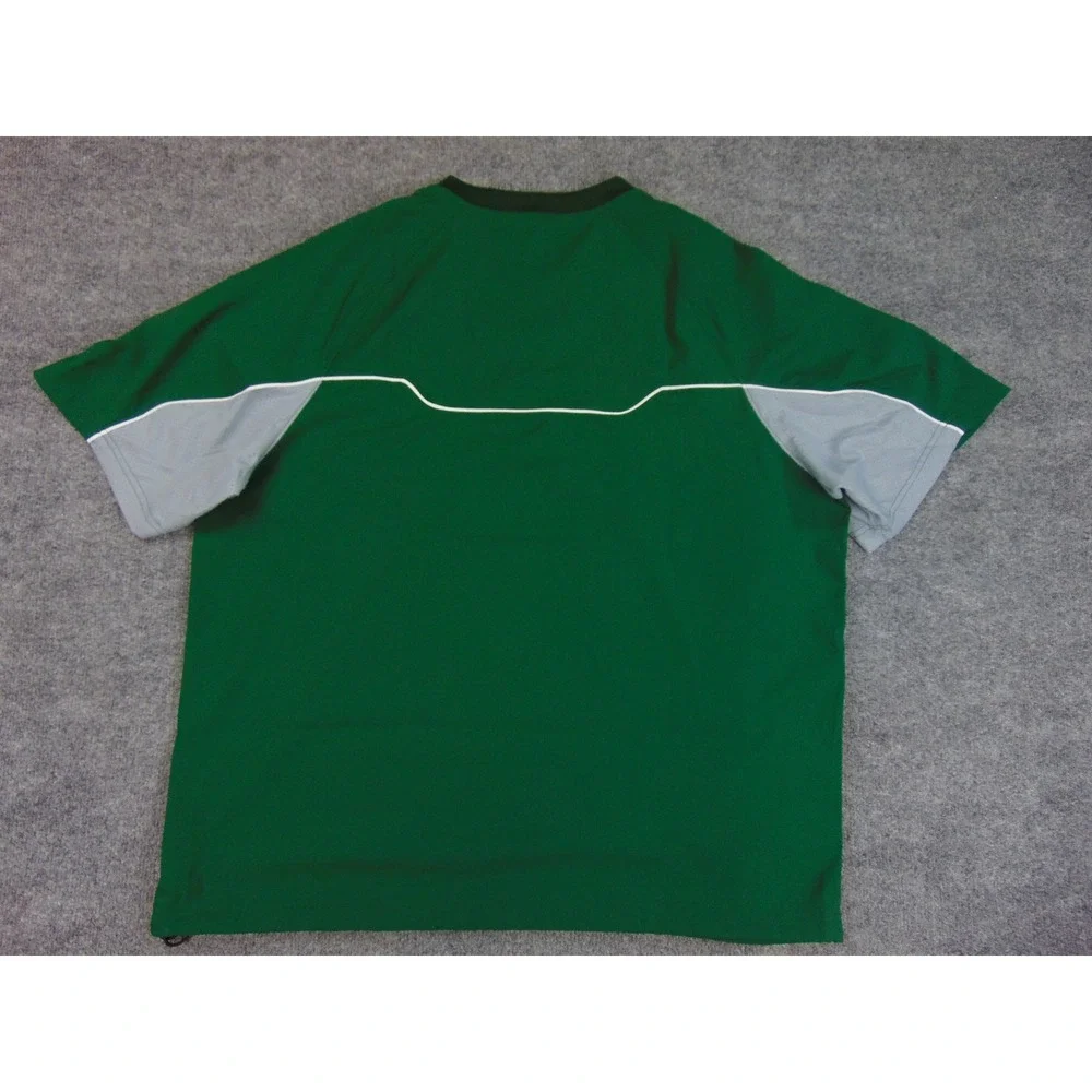 Green Bay Packers Jacket Mens Large Green Under Armour Loose 1/4 Zip Light‎ Coat